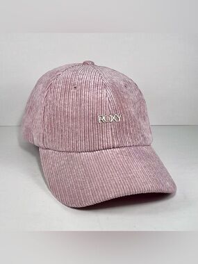 Roxy Feeling Vibes Pink Corduroy Basebal Hat/Cap Pink Adjustable One Size